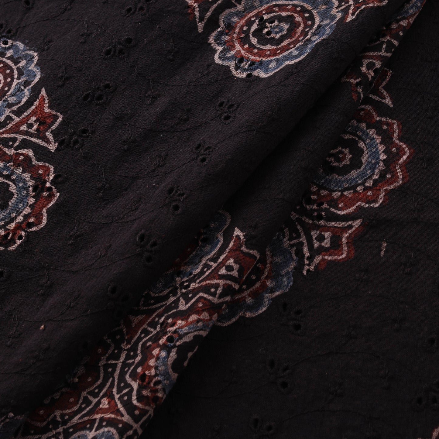 Ajrakh Hand Block Print Natural Dyed Cotton Hakoba Fabric 62