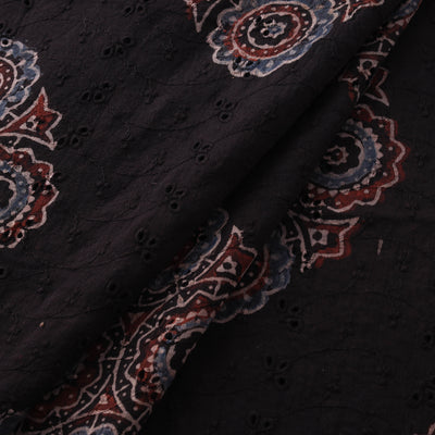 Ajrakh Hand Block Print Natural Dyed Cotton Hakoba Fabric 62