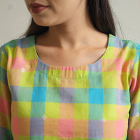 Multicolor - Handwoven Cotton Jamdani Blouse 03