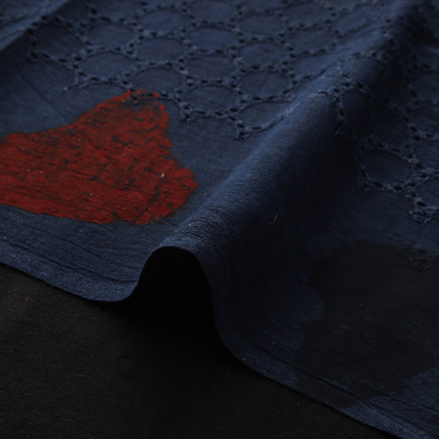 Ajrakh Hand Block Print Natural Dyed Cotton Hakoba Fabric 64
