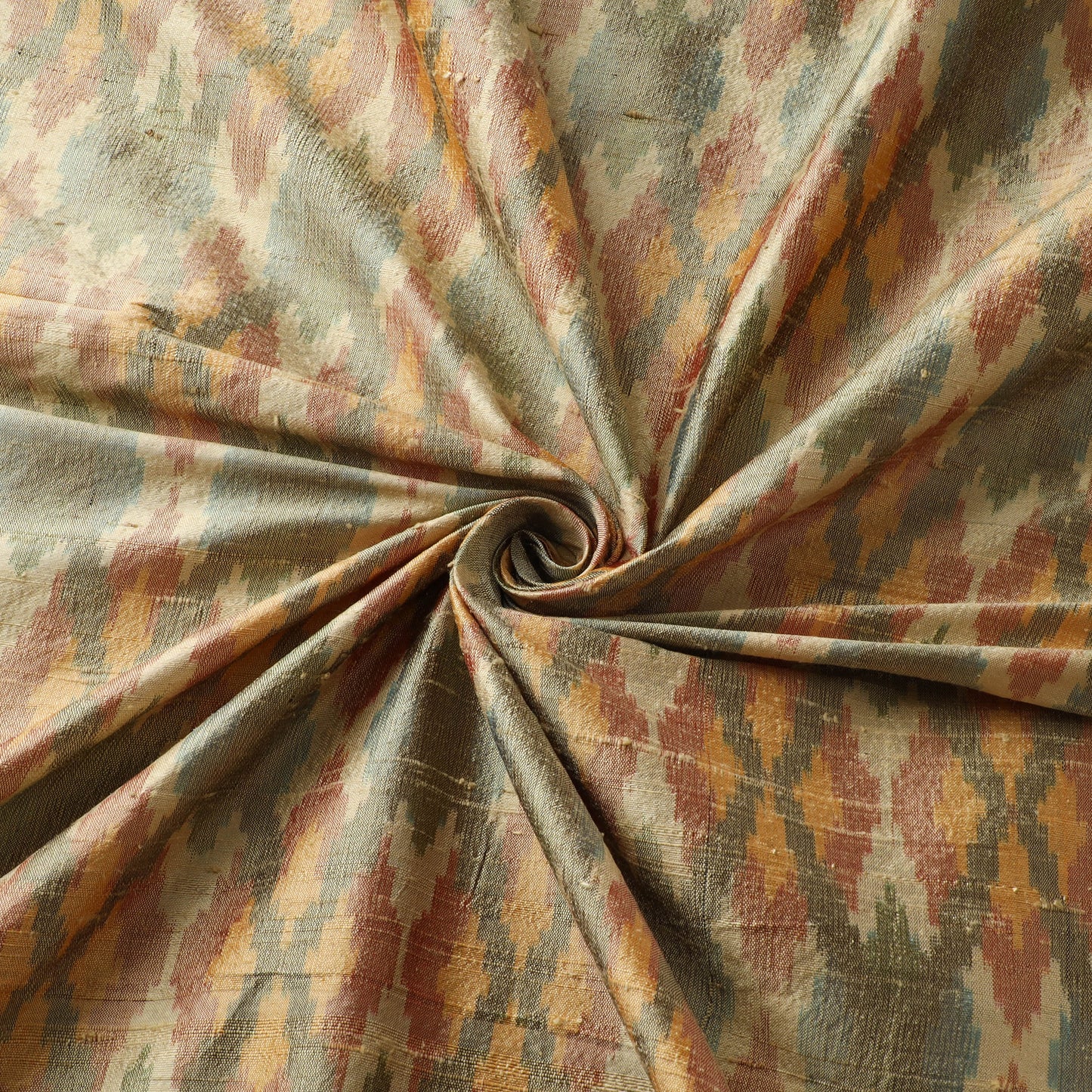 Pochampally Ikat Pure Handloom Raw Silk Fabric 06