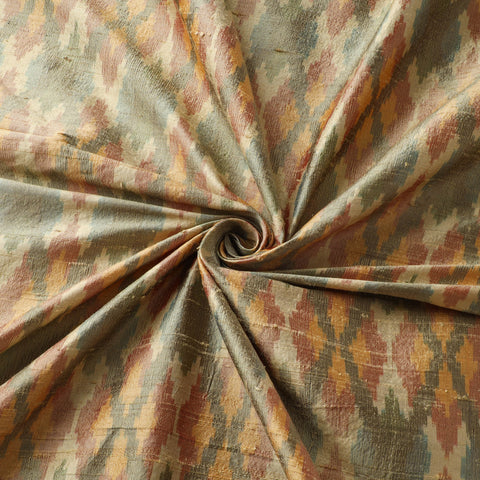 Pochampally Ikat Pure Handloom Raw Silk Fabric 06