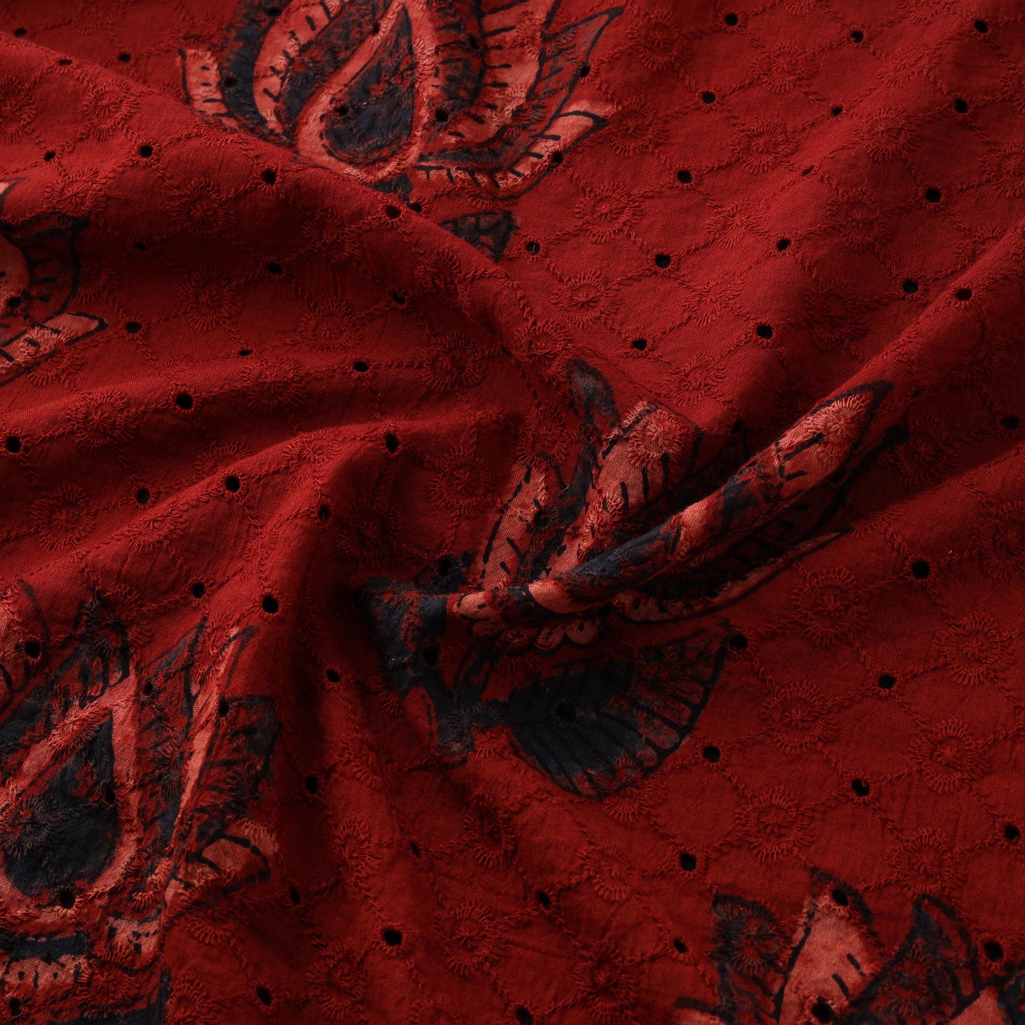 Ajrakh Hand Block Print Natural Dyed Cotton Hakoba Fabric 65