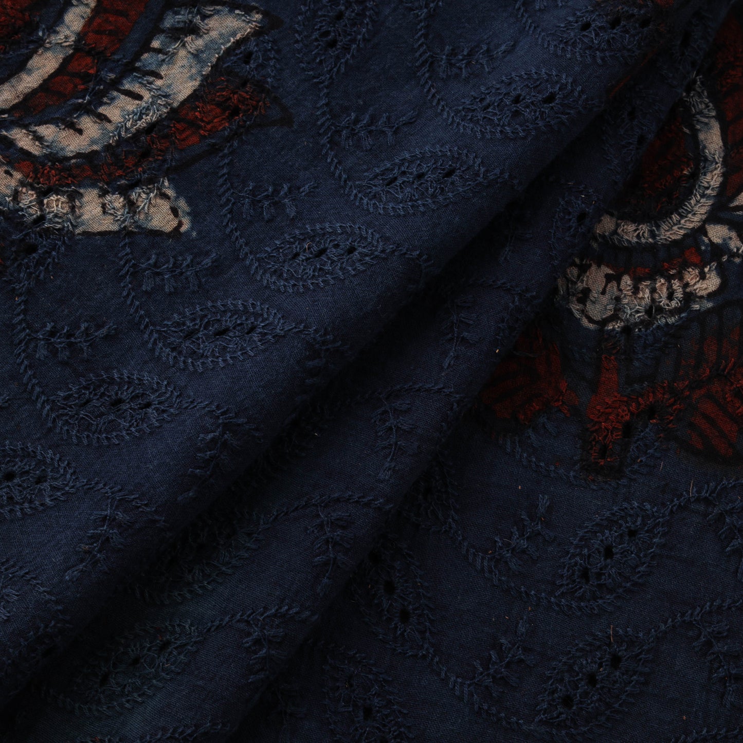 Ajrakh Hand Block Print Natural Dyed Cotton Hakoba Fabric 66