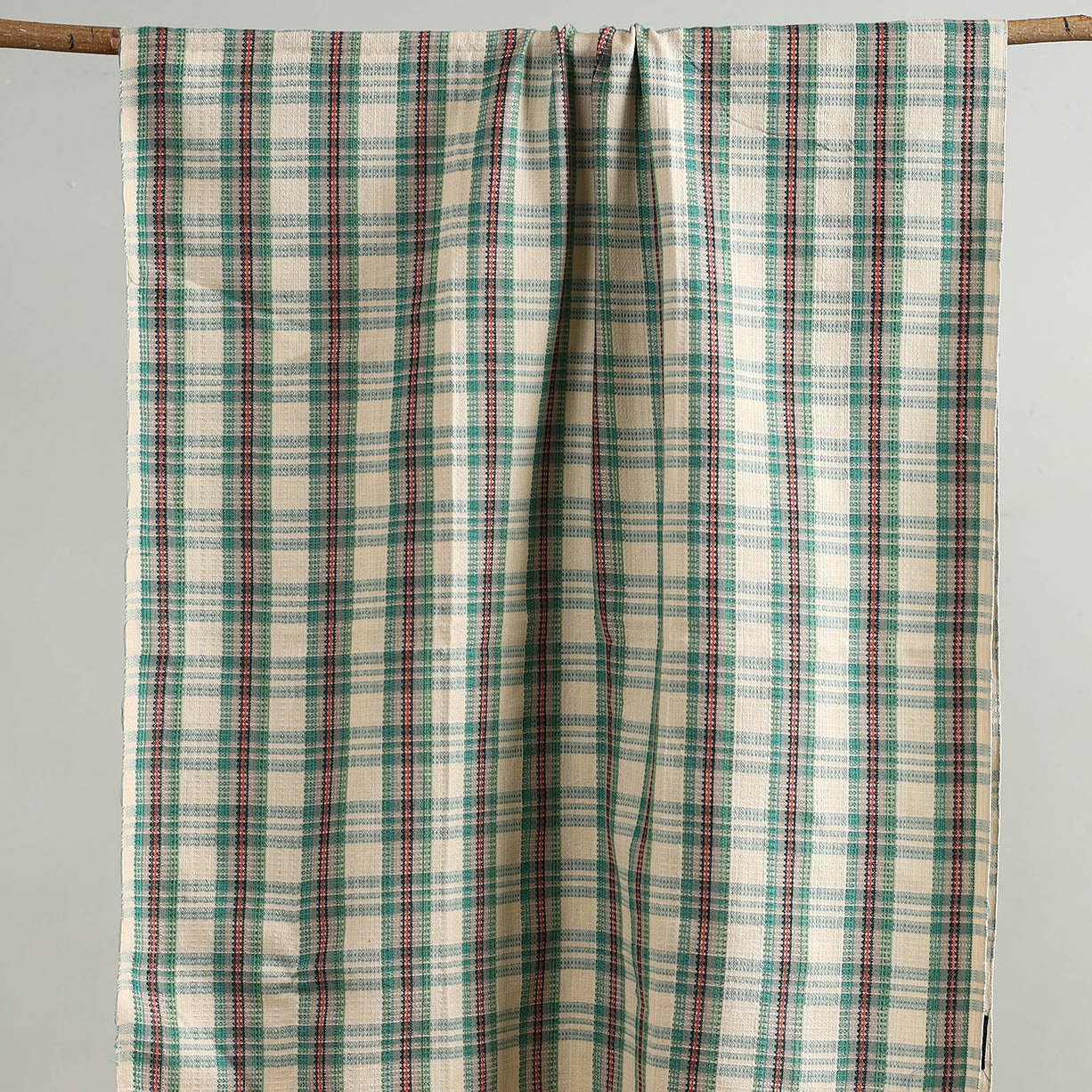 Buy Handloom Fine Cotton Checks Bath Towel