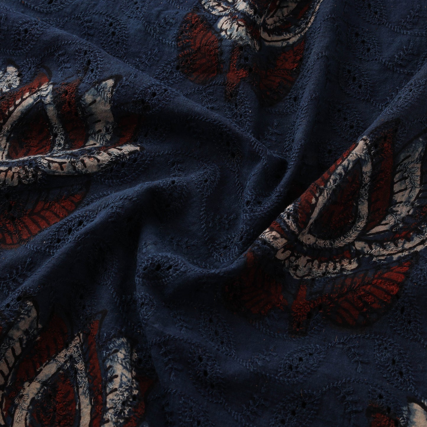 Ajrakh Hand Block Print Natural Dyed Cotton Hakoba Fabric 66