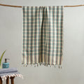 Buy Handloom Fine Cotton Checks Bath Towel