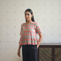 Multicolor - Handwoven Cotton Asymmetric Top 10