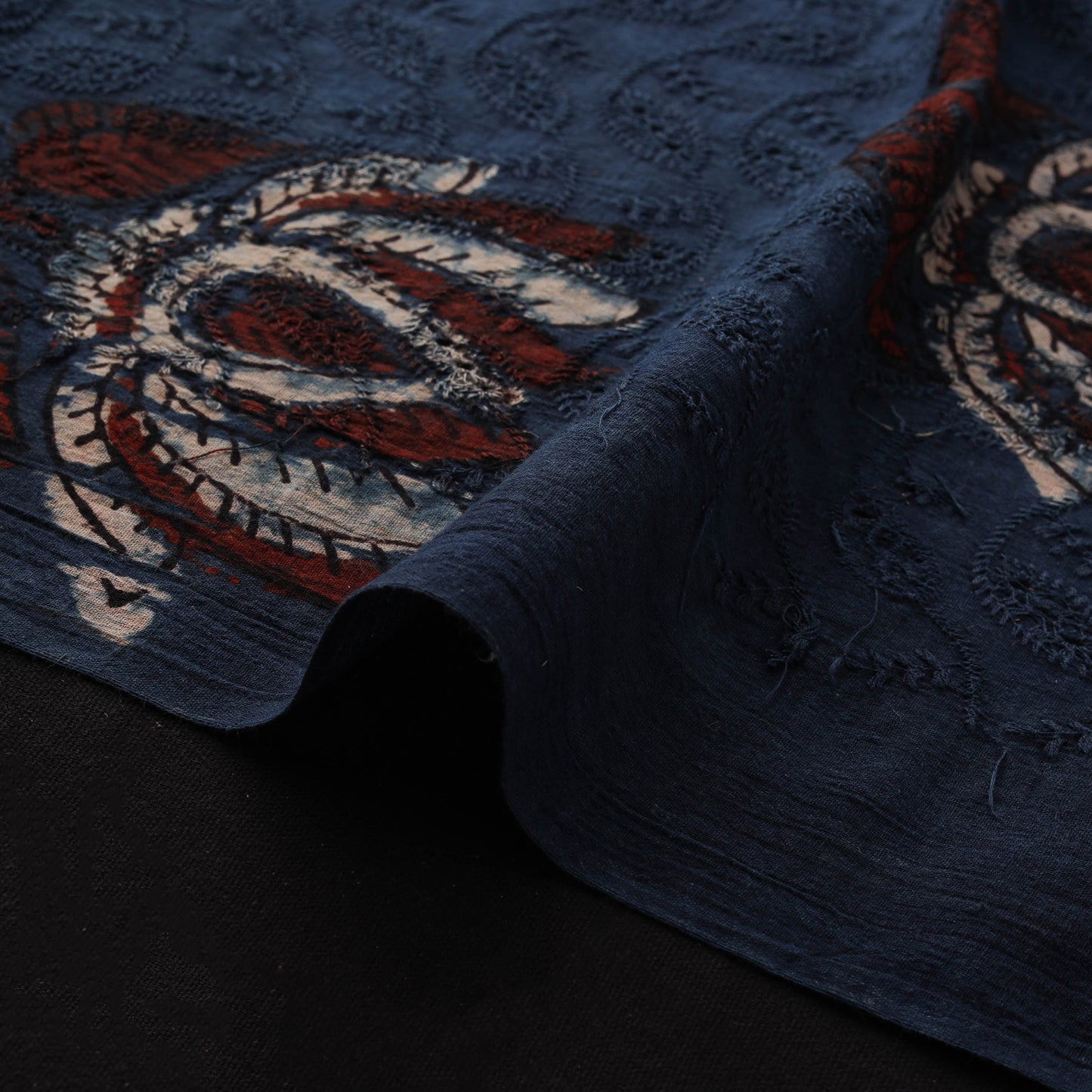 Ajrakh Hand Block Print Natural Dyed Cotton Hakoba Fabric 66