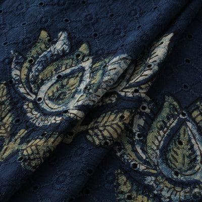 Ajrakh Hand Block Print Natural Dyed Cotton Hakoba Fabric 67