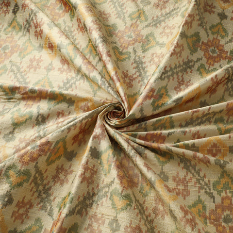 Pochampally Ikat Pure Handloom Raw Silk Fabric 10