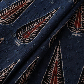 Ajrakh Hand Block Print Natural Dyed Cotton Hakoba Fabric 68