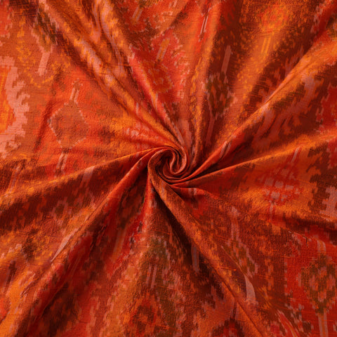 Pochampally Ikat Pure Handloom Raw Silk Fabric 12