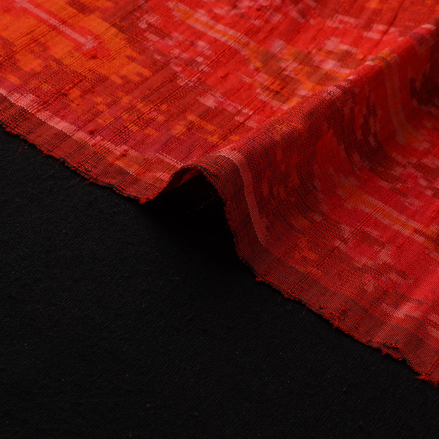 Pochampally Ikat Pure Handloom Raw Silk Fabric 13