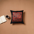 Multicolor - Kutch Tagai Patchwork Ajrakh Mashru Silk Cushion Cover (16 x 16 in) 05