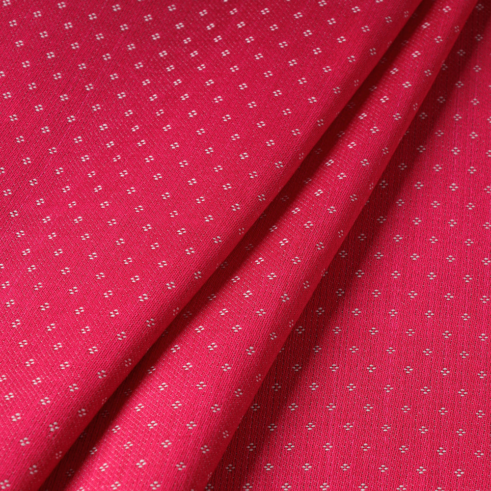 Pink - Pure Handloom Mashru Silk Cotton Fabric (Width - 24 in)