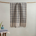 Multicolor Handloom Fine Cotton Checks Bath Towel
