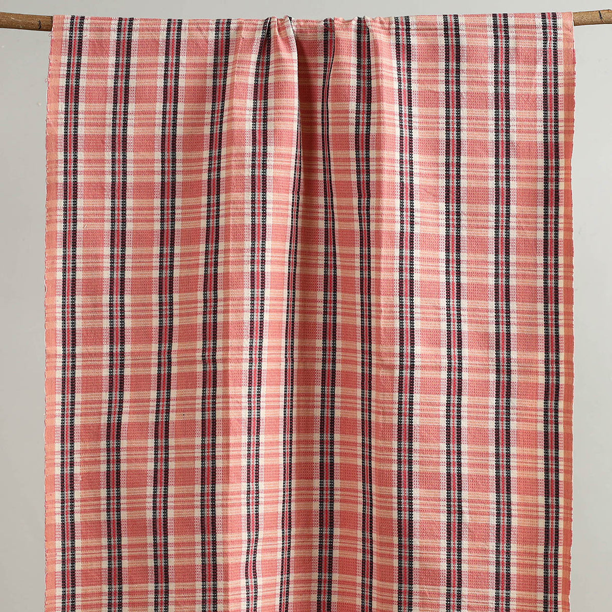 Buy Handloom Fine Cotton Checks Bath Towel
