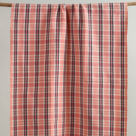 Buy Handloom Fine Cotton Checks Bath Towel