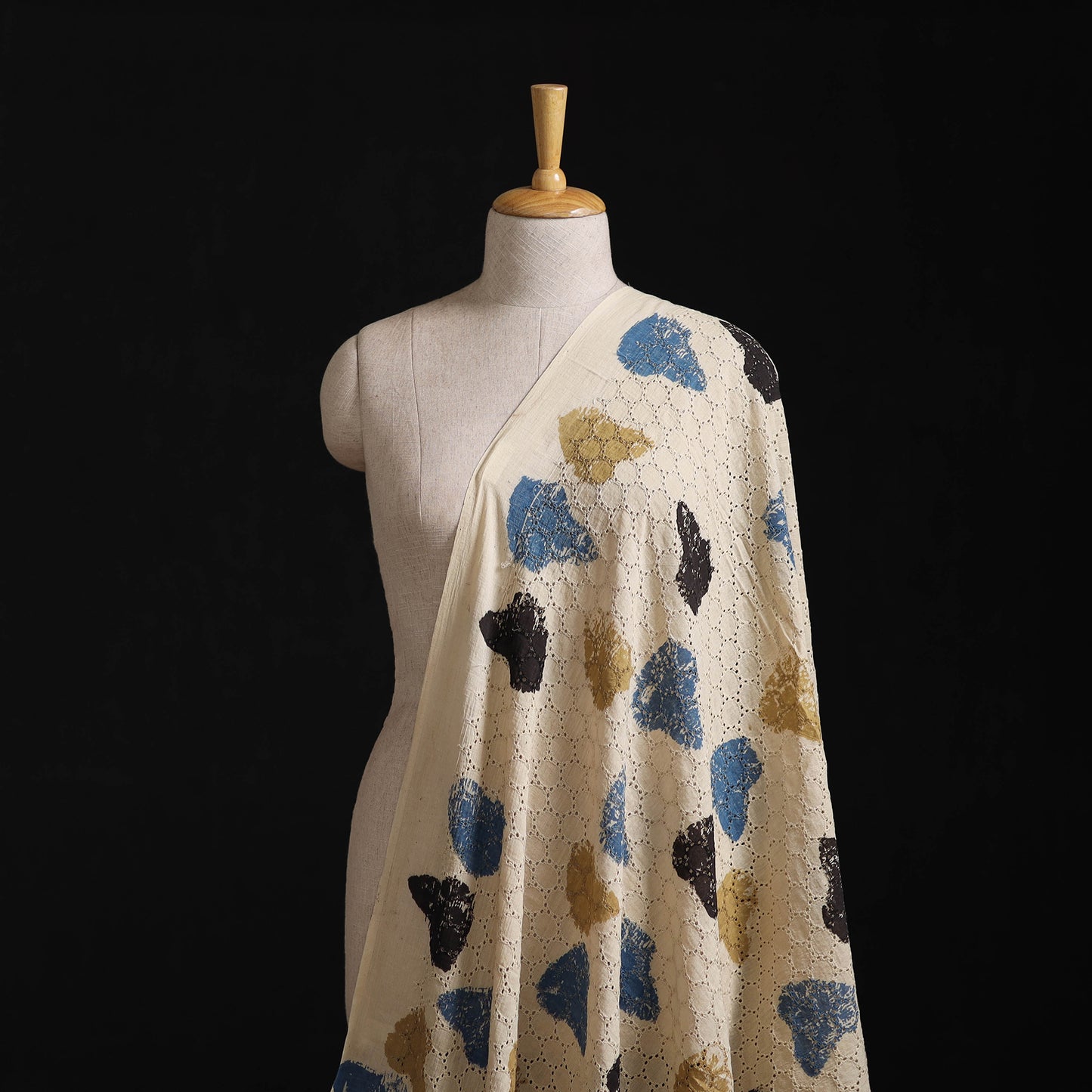 Ajrakh Hand Block Print Natural Dyed Cotton Hakoba Fabric 04