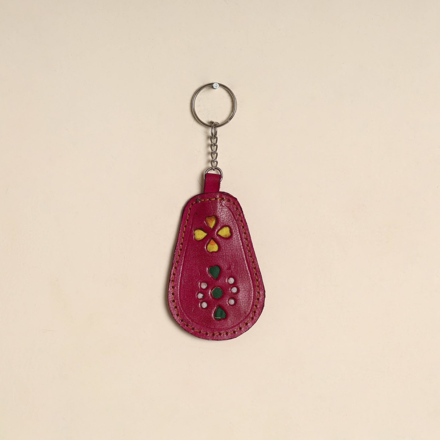 Handcrafted Kutch Leather Keychain 04