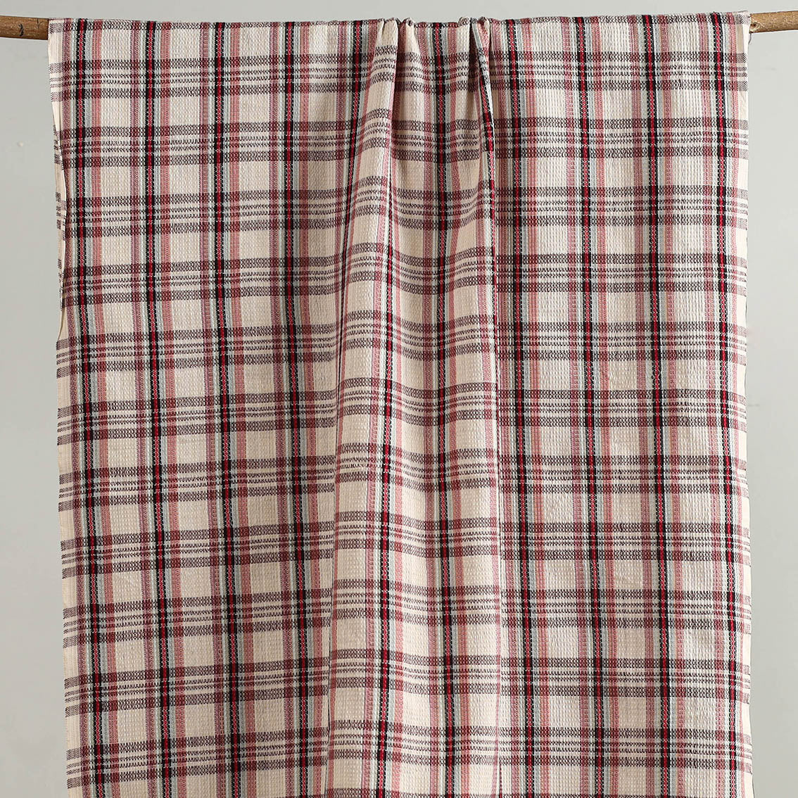 Multicolor - handloom fine cotton checks bath towel 47