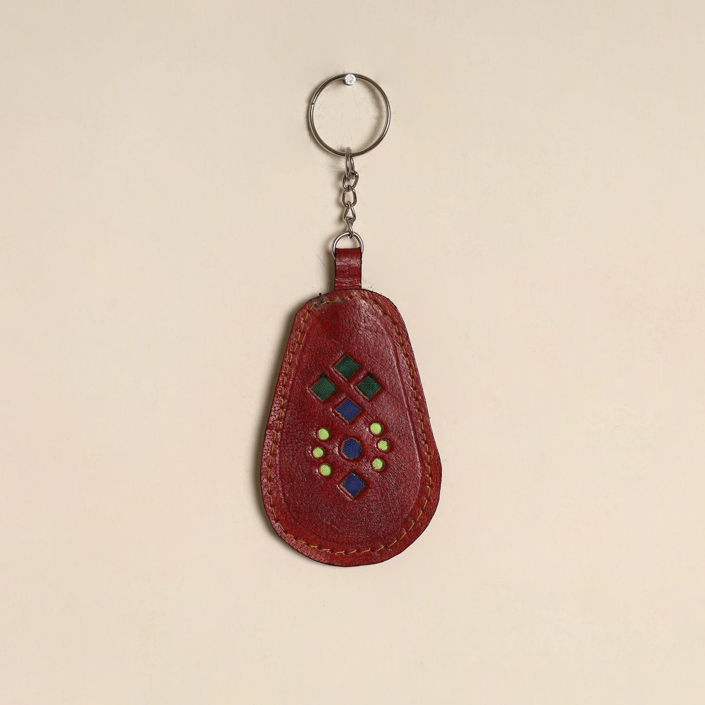 Handcrafted Kutch Leather Keychain 08