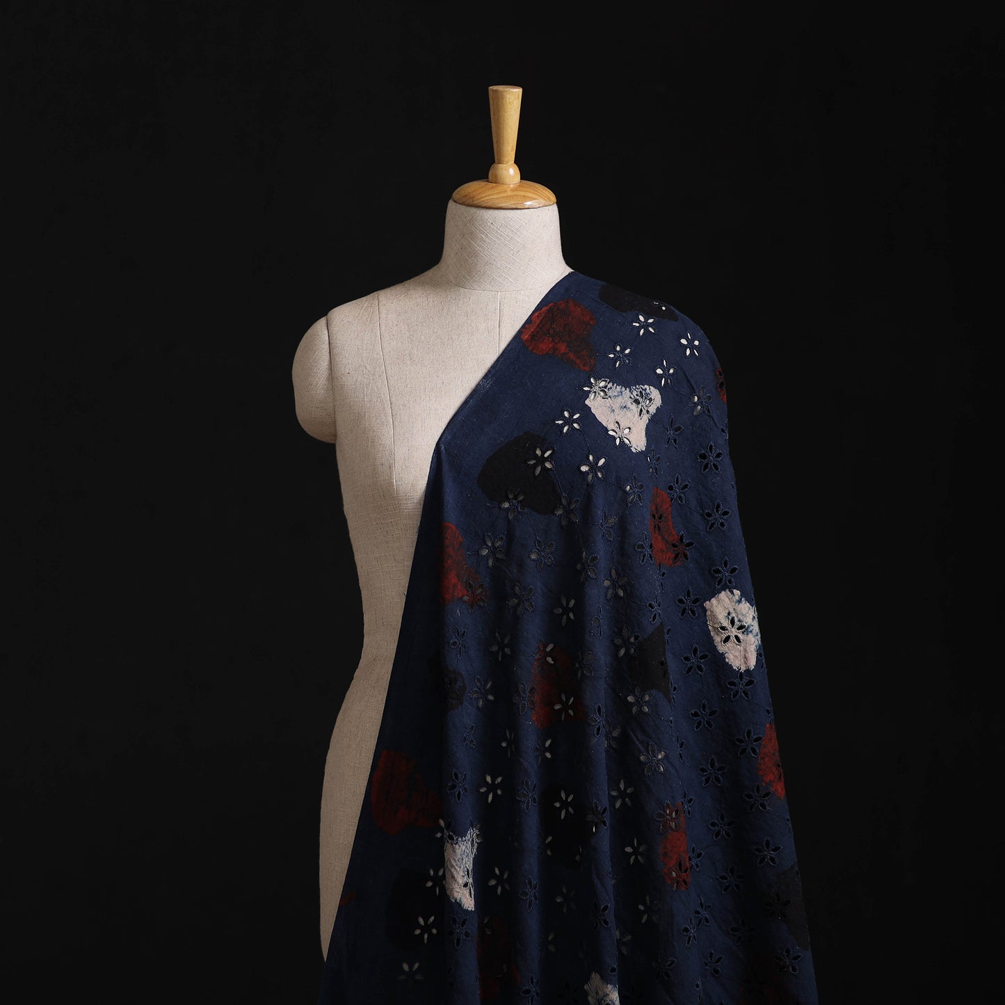 Ajrakh Hand Block Print Natural Dyed Cotton Hakoba Fabric 19