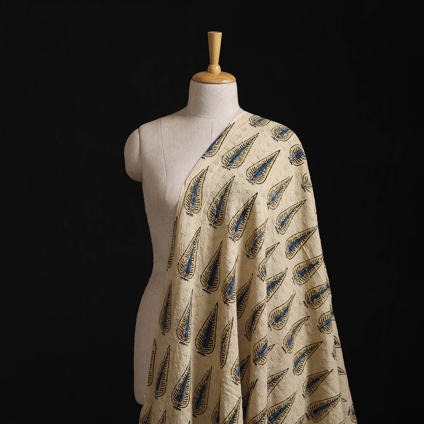 Ajrakh Hand Block Print Natural Dyed Cotton Hakoba Fabric 21