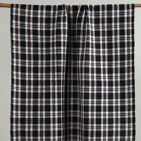 Black Handloom Fine Cotton Checks Bath Towel