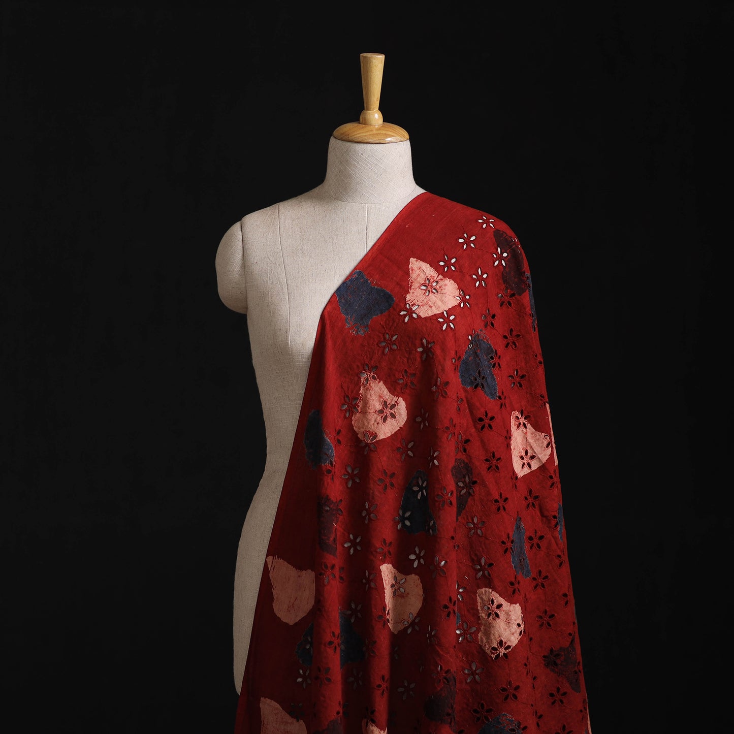 Ajrakh Hand Block Print Natural Dyed Cotton Hakoba Fabric 24