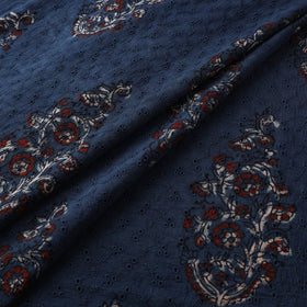 Hakoba Hand Block Ajrakh Print Natural Dyed Cotton Fabric  82
