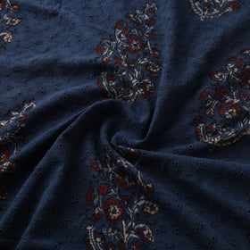 Hakoba Hand Block Ajrakh Print Natural Dyed Cotton Fabric  82
