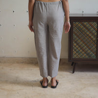 Grey - Handwoven Cotton Tapered Pant 35