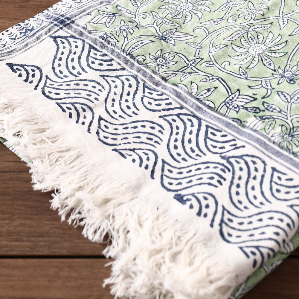 Block Printed Cotton Towel
