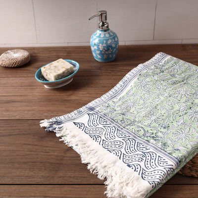 Block Printed Cotton Towel
