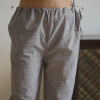 Grey - Handwoven Cotton Tapered Pant 35