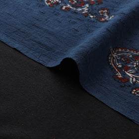 Hakoba Hand Block Ajrakh Print Natural Dyed Cotton Fabric  82
