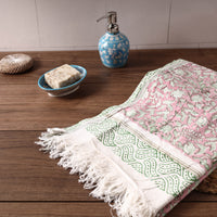 Block Printed Cotton Towel
