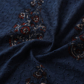Hakoba Hand Block Ajrakh Print Natural Dyed Cotton Fabric  83