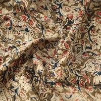 Brown - Kalamkari Hand Block Printed Cotton Fabric