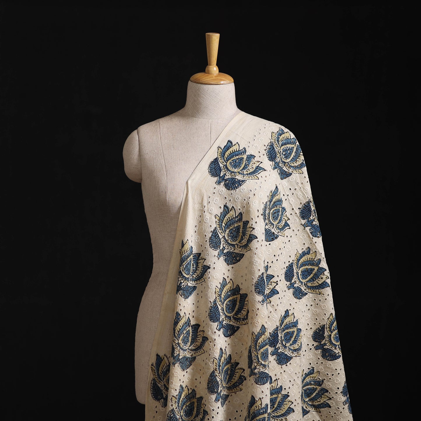 Ajrakh Hand Block Print Natural Dyed Cotton Hakoba Fabric 35