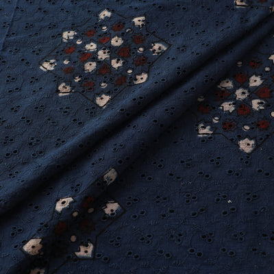 Hakoba Hand Block Ajrakh Print Natural Dyed Cotton Fabric  85