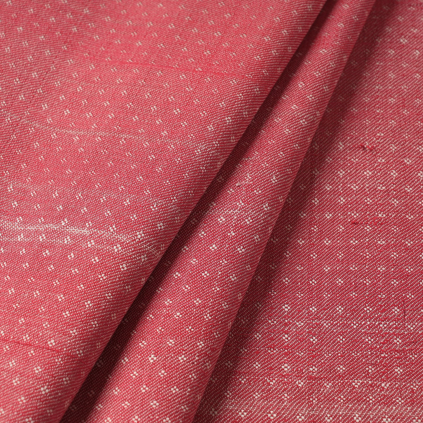Red - Pure Handloom Mashru Silk Cotton Fabric (Width - 22 in)