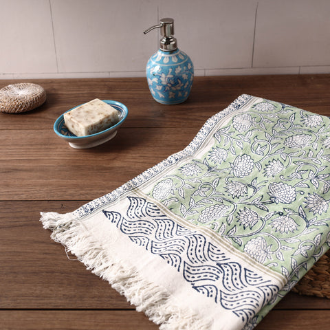 Block Printed Cotton Towel
