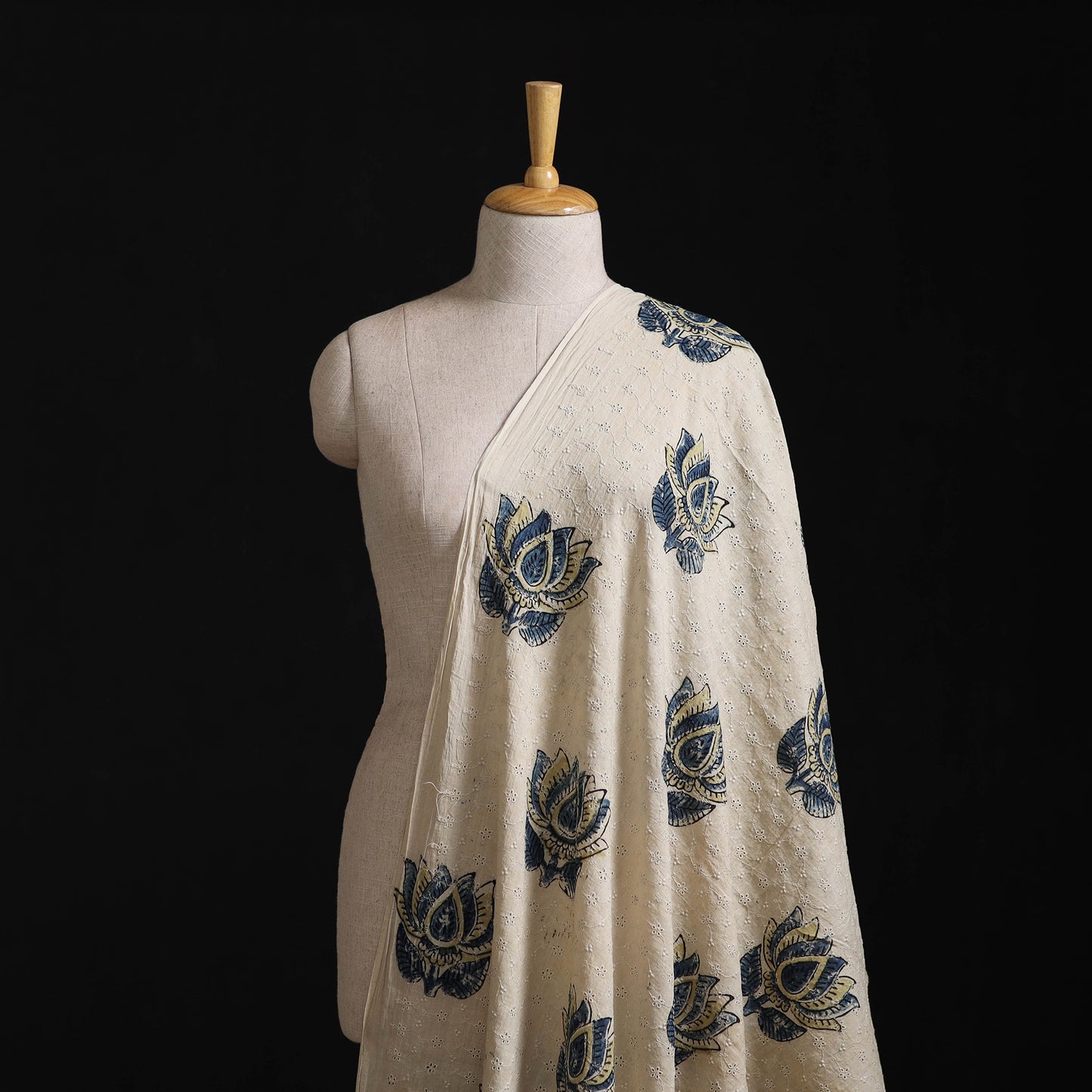 Ajrakh Hand Block Print Natural Dyed Cotton Hakoba Fabric 40