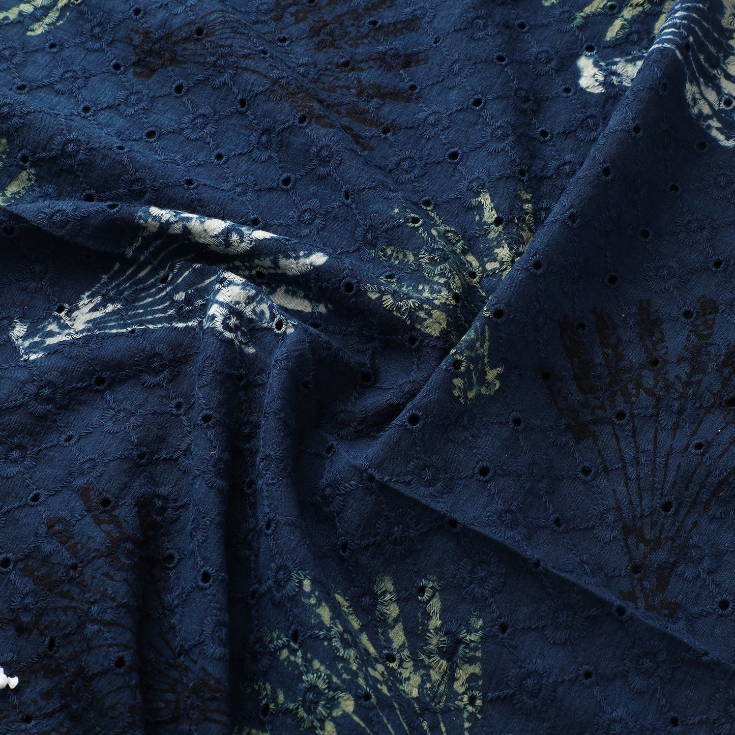 Hakoba Hand Block Ajrakh Print Natural Dyed Cotton Fabric  87