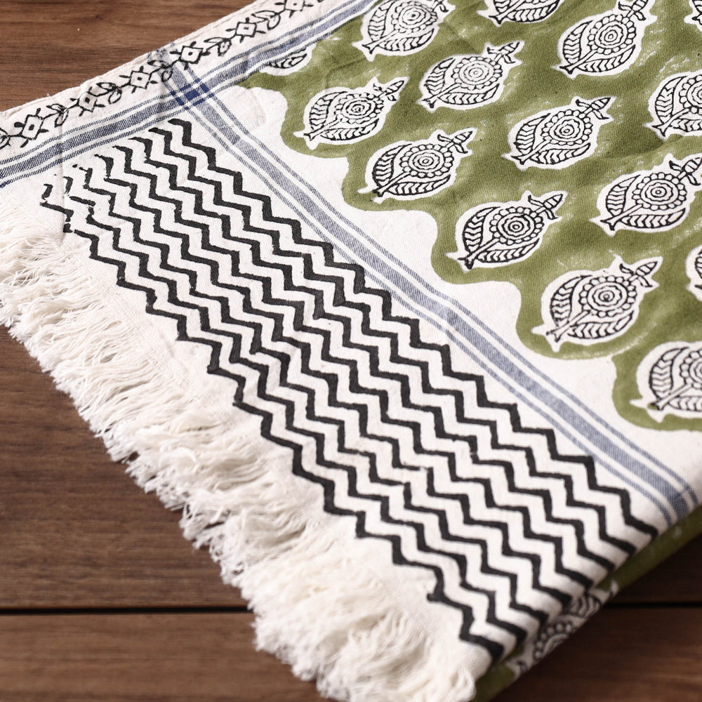 Block Printed Cotton Towel
