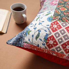 Kutch Tagai Patchwork Cotton Cushion Cover (16 x 16 in) 19