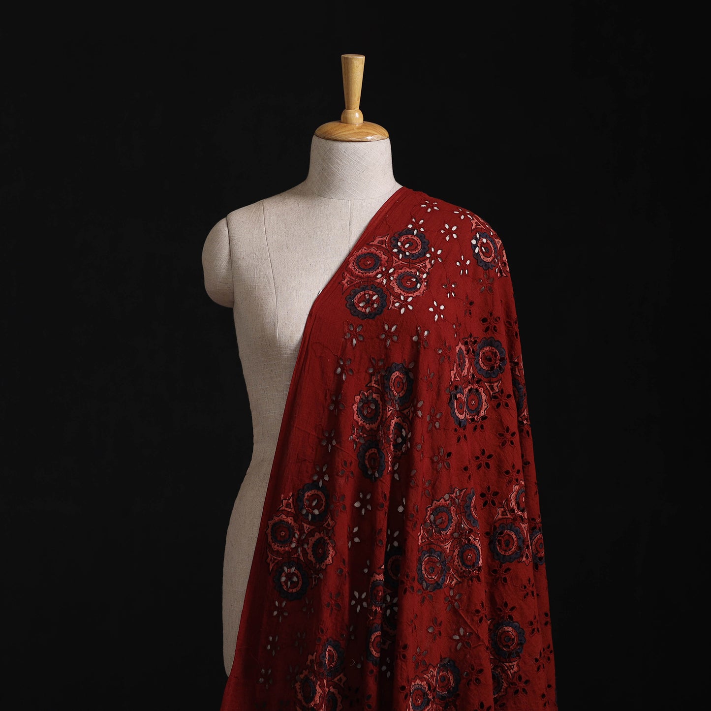 Ajrakh Hand Block Print Natural Dyed Cotton Hakoba Fabric 45